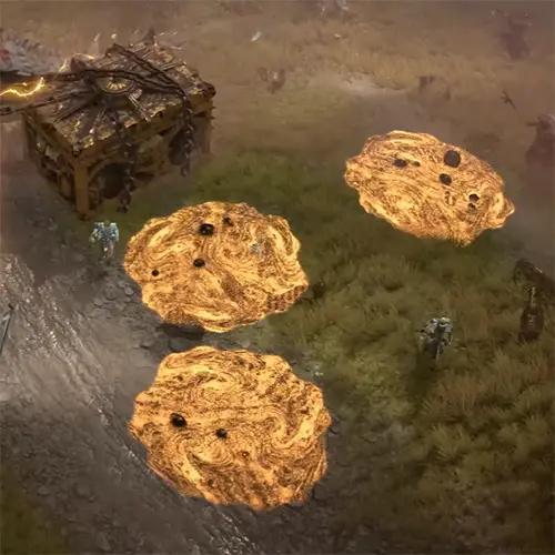 Diablo 4 Treasure Boss lava rocks exploding