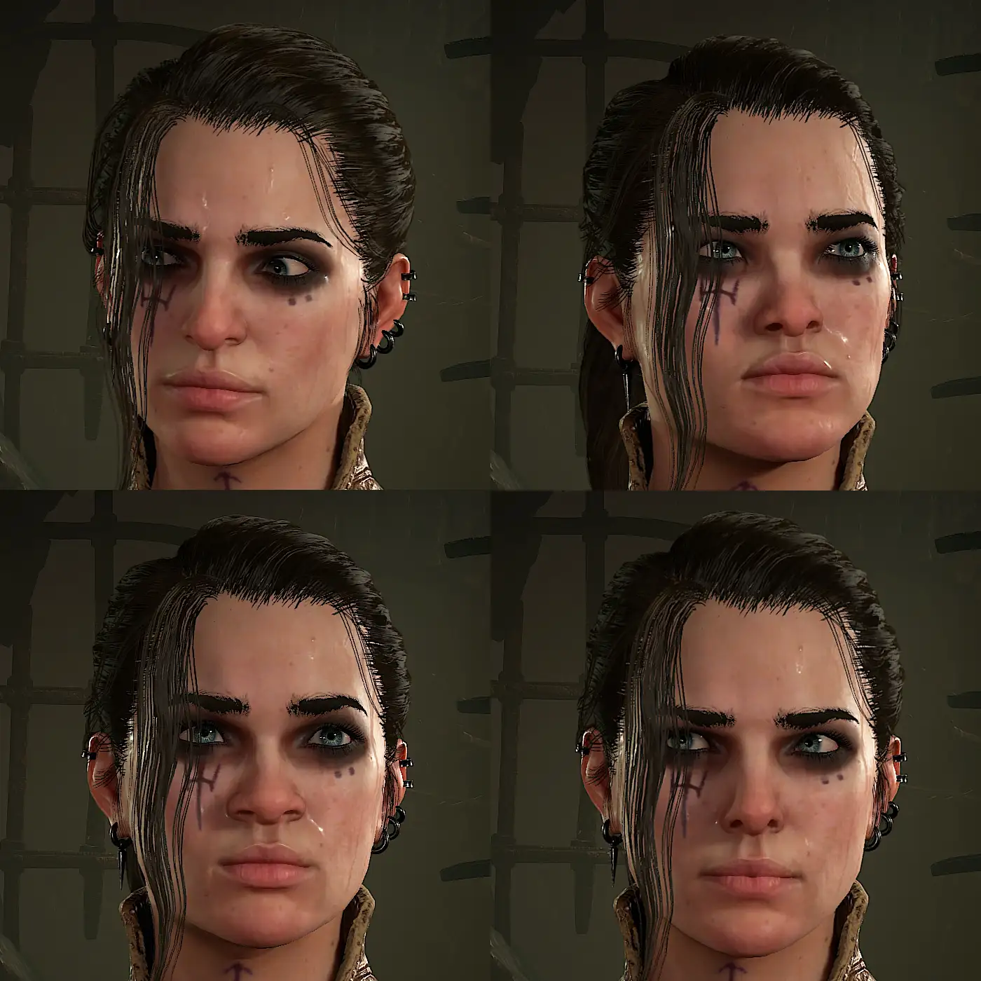 Diablo IV Rogue face variations
