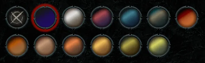 Diablo IV character marking colors