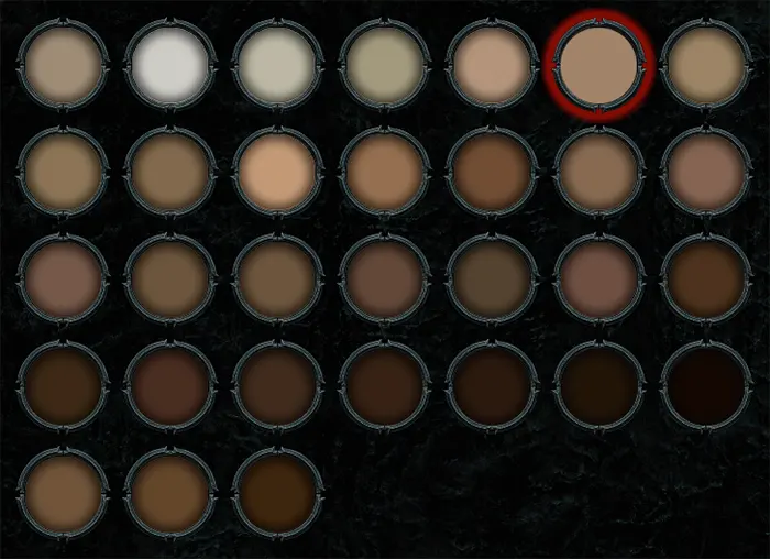 Diablo 4 character skin colors