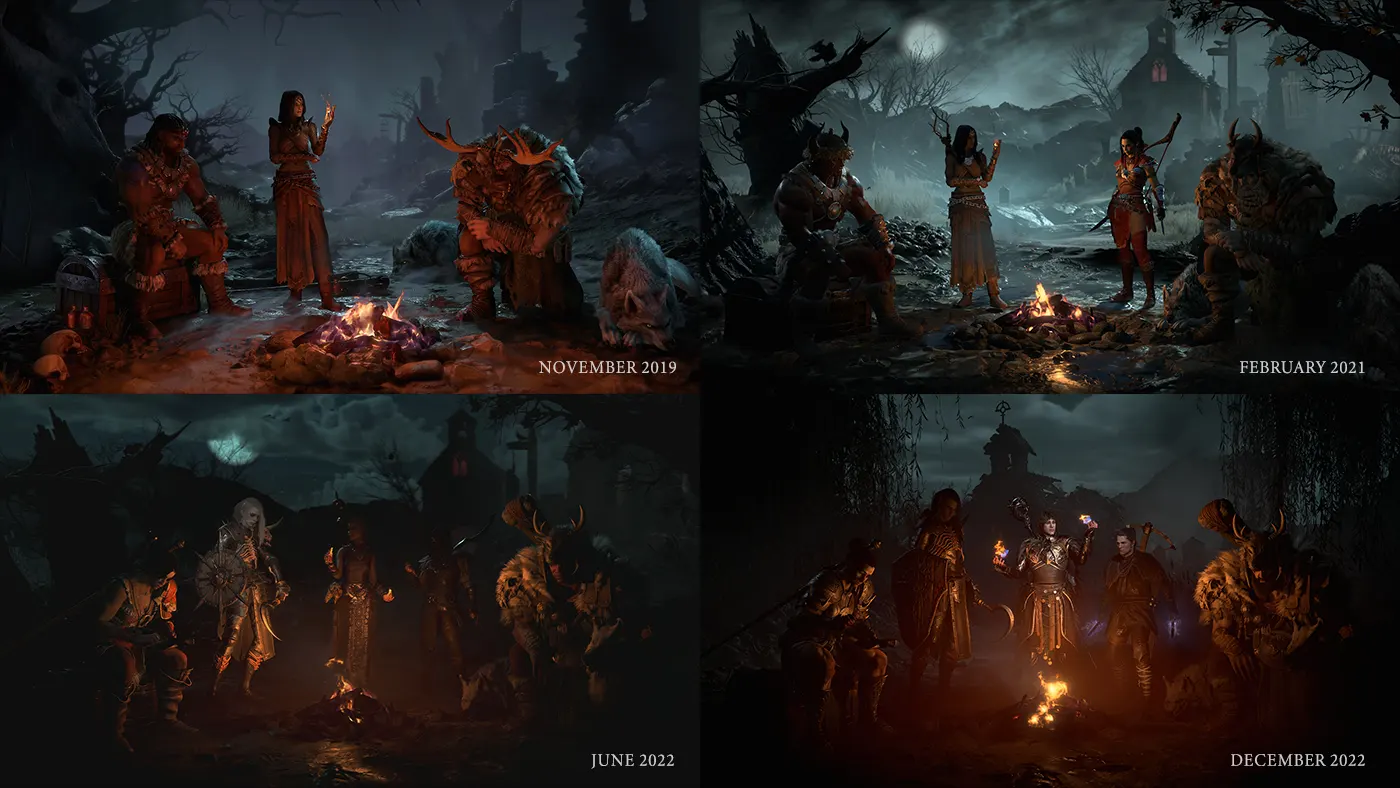 Changes in Diablo 4 campfire screen