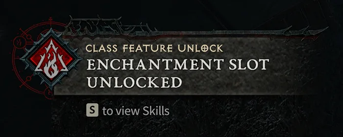 Unlock D4 Sorcerer Enchantment Slot