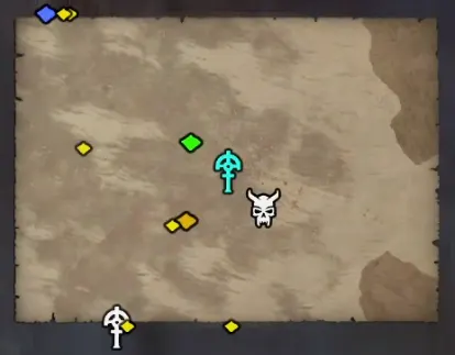 Player corpse and boss icons on Diablo 4 minimap