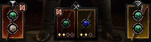 D4 Gems socketed weapons