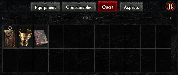 Diablo 4 inventory tabs