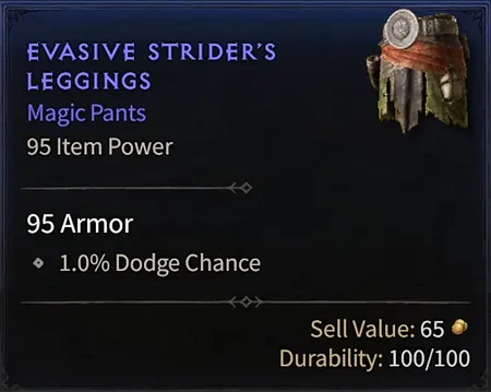 Diablo IV Magic rarity Pants