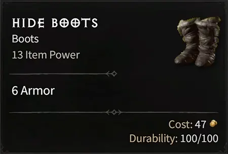 Diablo 4 Normal quality boots