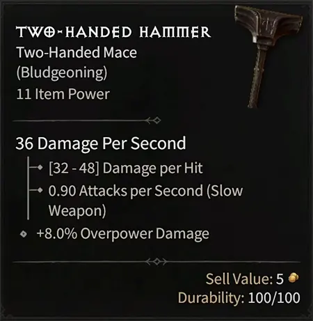 D4 Normal quality weapon