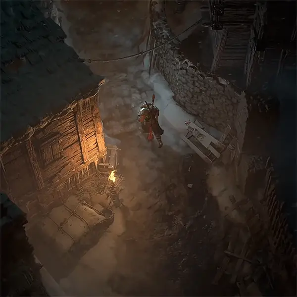 Barbarian in Diablo 4's Kyovashad town