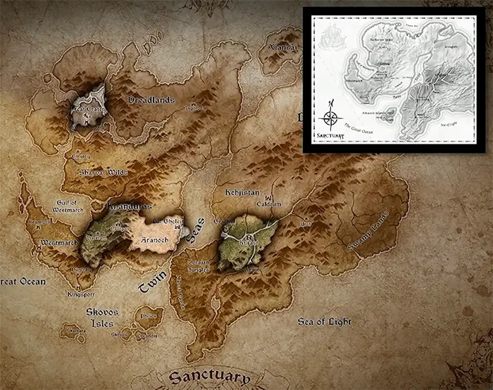 Diablo IV map comparison with Diablo 2 world size