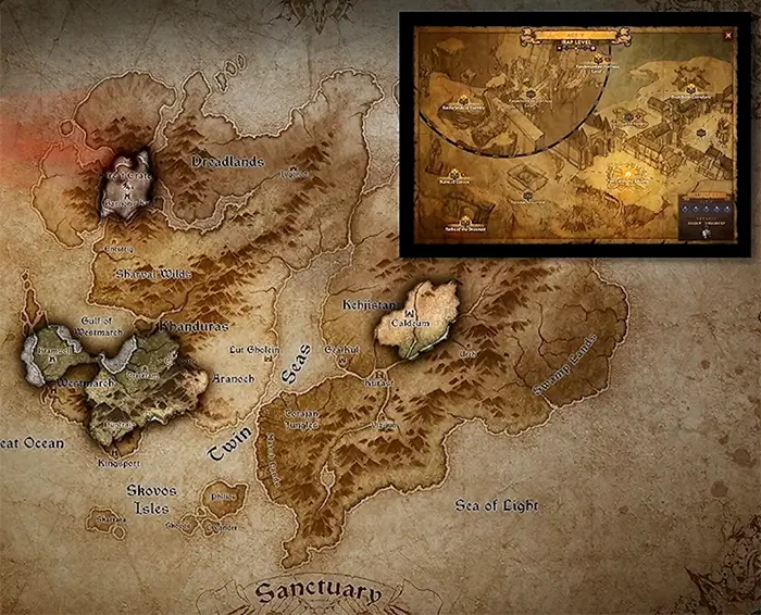 Diablo IV map comparison with Diablo 2 world size