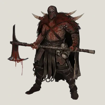 Artwork of Diablo 4 halberd-wielding Melee Cannibal