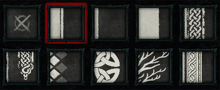 Diablo IV guild banner trim designs