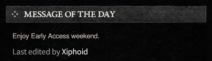D4 Clan message of the day
