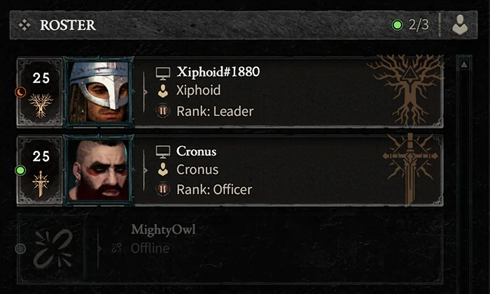 Diablo 4 clan roster