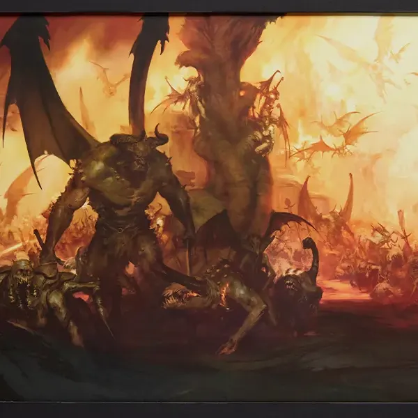 Art print of Hell in Diablo IV