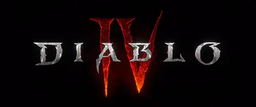 Diablo 4 logo on black