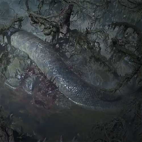 Diablo 4 giant snake in Hawezar
