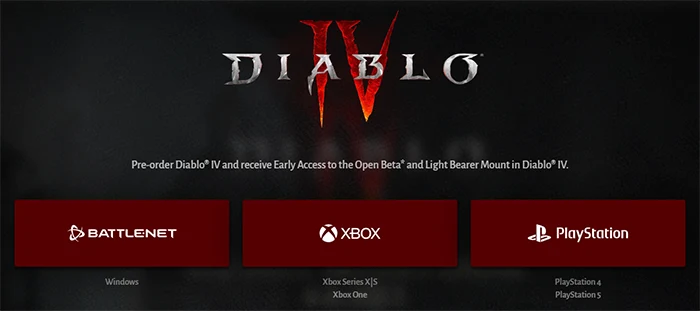 Pre-order platforms for Diablo 4