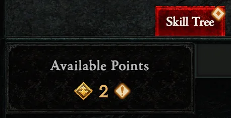 Available Skill Points balance in Diablo 4